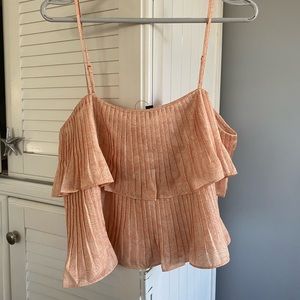 NWT EXPRESS PLEATED TIER CROPPED CAMI